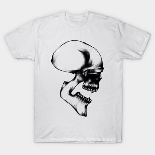 Sketch Devil Skull Tattoo Style Design Drawing Art Graphic T-Shirt